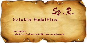 Szlotta Rudolfina névjegykártya
